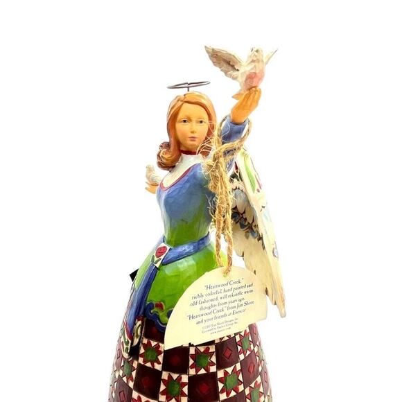 Jim Shore Angel with Two Doves Peace and Goodwill To All Figurine 4007933 2007 - Picture 4 of 16